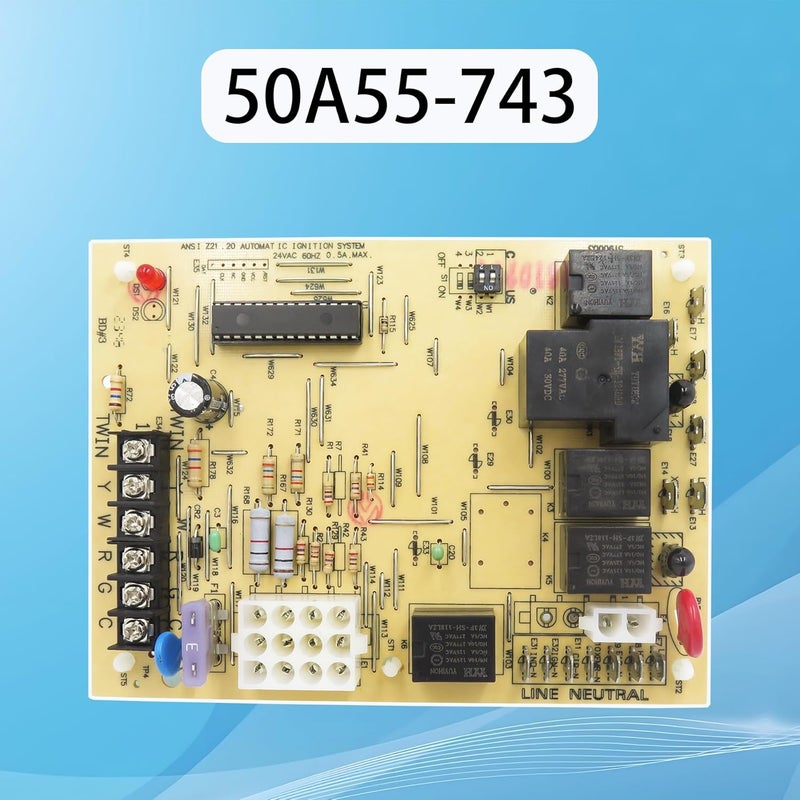DDORUU Furnace Control Board 50A55-743,Replacement for Amana/Goodman Furnace Control Circuit Board 0130F00005S B18099-26 B1809926S - Image 5